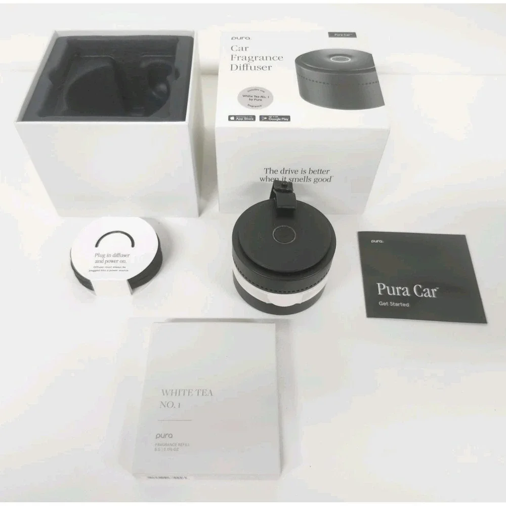 Pura Car Fragrance Diffuser Smart Scent w/ White Tea No. 1 Fragrance NEW OB - Picture 3 of 3